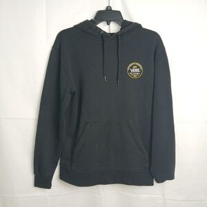 Vans Authentic Original 1966 Circle Pullover Black Hooded Sweatshirt - Small